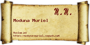 Moduna Muriel névjegykártya